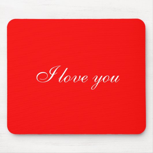 Ik hou van je rode mousepad muismat (Voorkant)