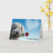 Ik hou van je rode Rose Kaart (Gele Bloem)