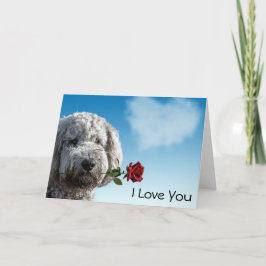 Ik hou van je rode Rose Kaart