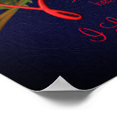 Ik hou van je rode rozen elegante hart gepersonali poster (Hoek)