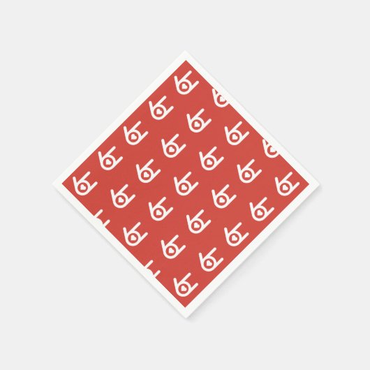 Ik hou van je, rode servetten (Hoek)