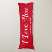 Ik hou van je rode Valentijnsdag cadeau voor Vrien Lichaamskussen (Voorkant Verticaal)