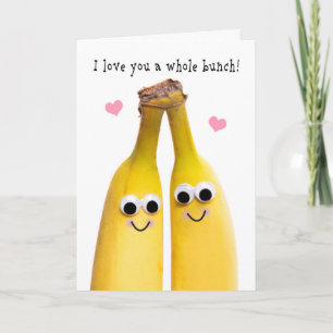 Ik hou van je Romance Banana Humor Feestdagen Kaart