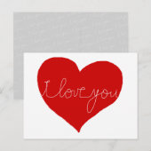 Ik hou van je, romanticus briefkaart (Voorkant / Achterkant)