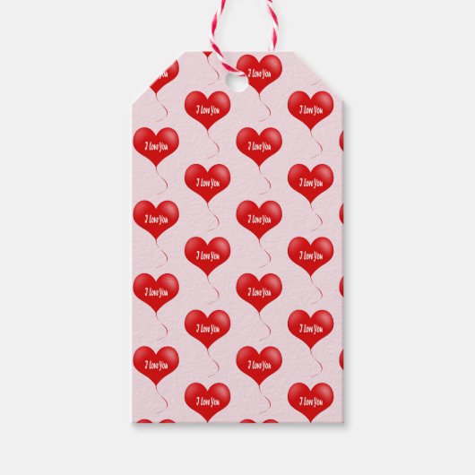 Ik hou van je - Romantisch cadeau label Cadeaulabel (Voorkant)