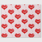 Ik hou van je - Romantisch inpakpapier (Vlak)