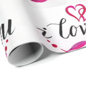 Ik hou van je romantische gewoontes cadeaupapier (Rol Hoek)