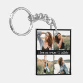 Ik hou van je Romantische Sweet Photo Collage Sleutelhanger (Voorkant Links)