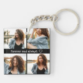 Ik hou van je Romantische Sweet Photo Collage Sleutelhanger (Achterkant)