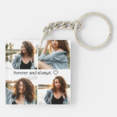 Ik hou van je Romantische Sweet Photo Collage Sleutelhanger (Achterkant)