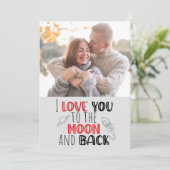 Ik hou van je romantische Valentijn / jubileumfoto Kaart (Staand voorkant)