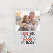 Ik hou van je romantische Valentijn / jubileumfoto Kaart (Voorkant / Achterkant in situ)