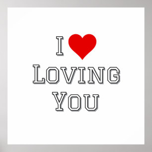 Ik hou van je romantische Valentijn typografie Poster