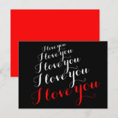 'Ik hou van je' romantische woorden Briefkaart (Voorkant / Achterkant)