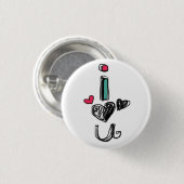 Ik hou van je ronde button 3,2 cm (Voorkant /achterkant)