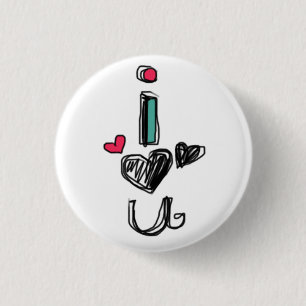 Ik hou van je ronde button 3,2 cm