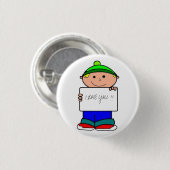 Ik hou van je! ronde button 3,2 cm (Voorkant /achterkant)