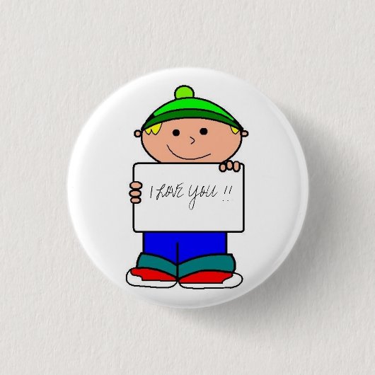Ik hou van je! ronde button 3,2 cm (Voorkant)
