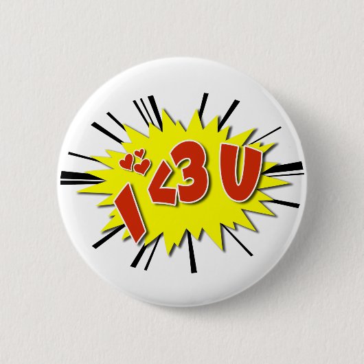 Ik hou van je ronde button 5,7 cm (Voorkant)