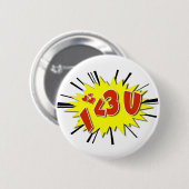 Ik hou van je ronde button 5,7 cm (Voorkant /achterkant)