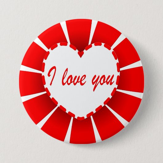 Ik hou van je ronde button 7,6 cm (Voorkant)