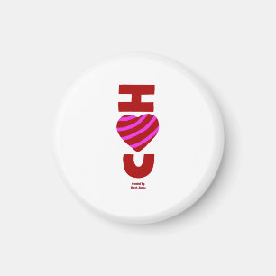 Ik hou van je Ronde Magnet