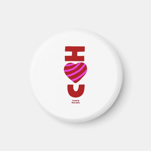 Ik hou van je Ronde Magnet (Voorkant)