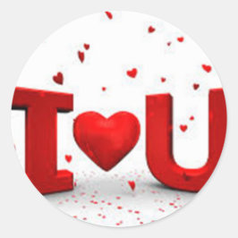 Ik hou van je ronde sticker