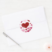 Ik hou van je. ronde sticker (Envelop)