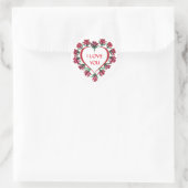 Ik hou van je ronde sticker (Tas)