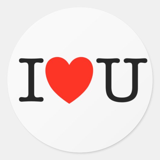 Ik hou van je ronde sticker (Voorkant)