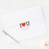 Ik hou van je ronde sticker (Envelop)