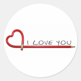 Ik hou van je ronde sticker