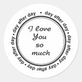 Ik hou van je ronde sticker (Voorkant)