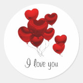 Ik hou van je ronde Stickers (Voorkant)