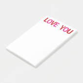 Ik hou van je rood roze post-it® notes (Schuin)