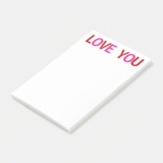 Ik hou van je rood roze post-it® notes (Schuin)