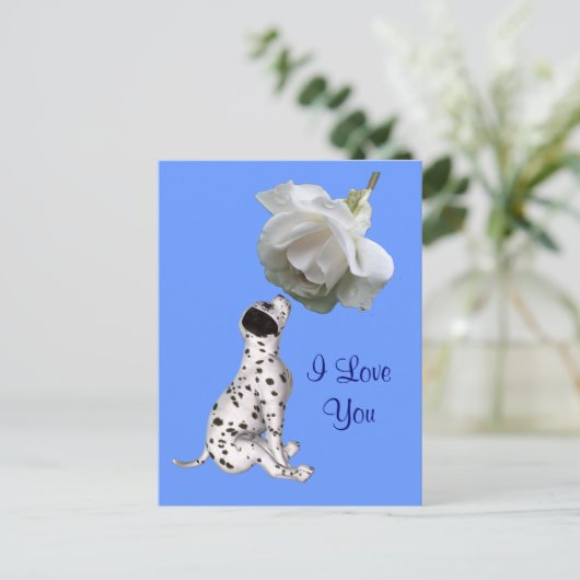 Ik hou van je Roos-bladerfoto-Briefkaart Briefkaart (Staand voorkant)