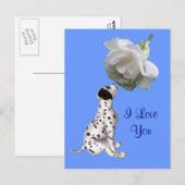 Ik hou van je Roos-bladerfoto-Briefkaart Briefkaart (Voorkant / Achterkant)