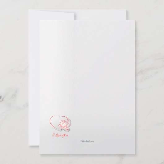 Ik hou van je Roos fotokaart (Achterkant)