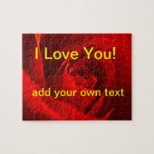 Ik hou van je Roos puzzle Legpuzzel (Horizontaal)