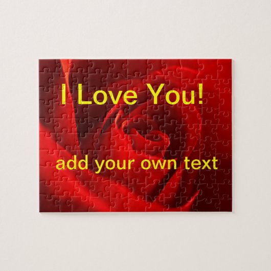 Ik hou van je Roos puzzle Legpuzzel (Horizontaal)