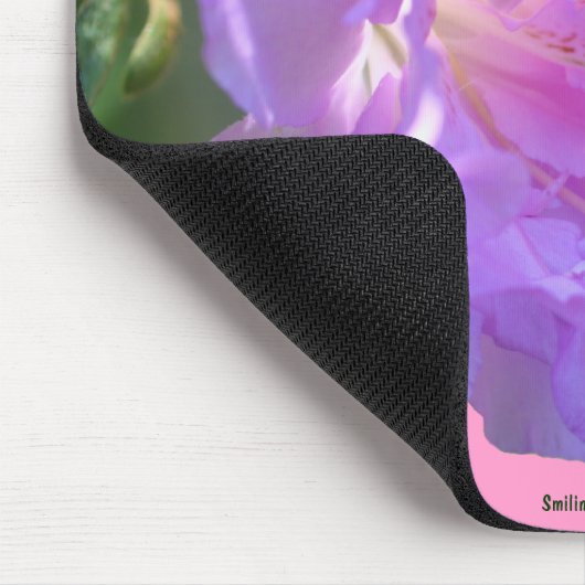 Ik hou van je roze Azalea Flower Photo Mousepad Muismat (Hoek)