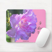 Ik hou van je roze Azalea Flower Photo Mousepad Muismat (Met muis)