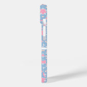 Ik hou van je roze blauwe vlinderhartpatroon Case-Mate iPhone case (Achterkant / Links)