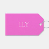 "Ik hou van je" Roze cadeauLabel (Voorkant (Horizontaal))