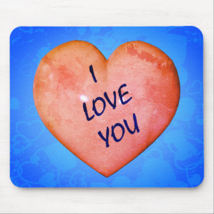 Ik hou van je roze hart muismat