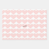 Ik hou van je, roze harten gepersonaliseerd inpakpapier vel (Voorkant 2)