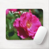 Ik hou van je roze Rose Muismat (Met muis)