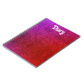 Ik hou van je roze roze achtergrond Abstract Notitieboek (Linkerzijde)